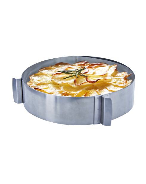 Cercle extensible en inox - D.15 cm