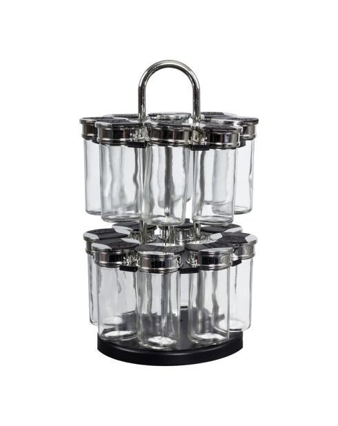 Gewürzkarussell aus Edelstahl - 25,5x19x19 cm