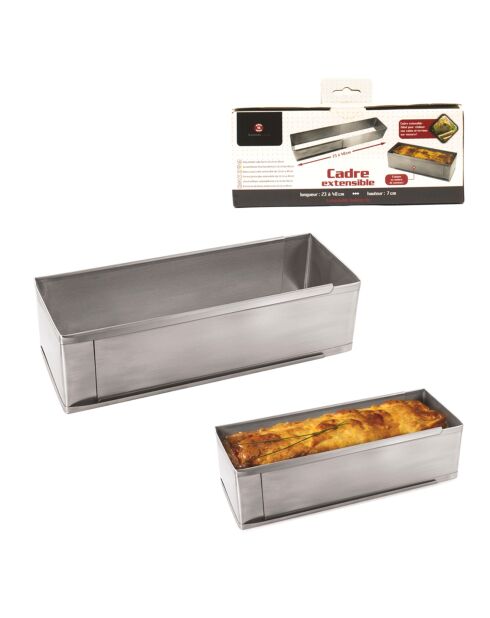 Cadre à gâteau extensible gris - 27 à 40 cm
