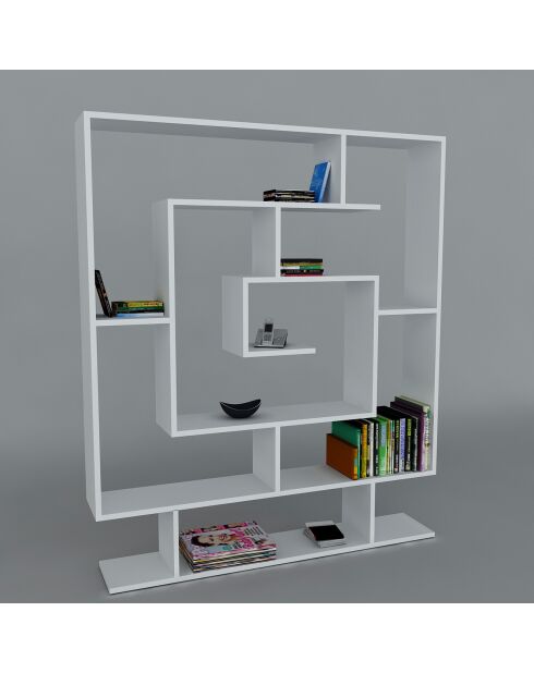 Bibliothèque Sarma blanche - 125x149.5x22 cm