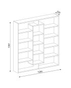 Bibliothèque Ample blanche - 125x136x22 cm
