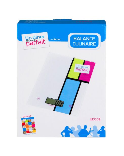 Pèse aliment jusqu'à 5kg multicolore - 33x19x25 cm