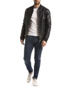 Veste en Cuir Atrato marine