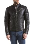 Veste en Cuir Atur noire