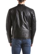 Veste en Cuir Atur noire