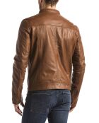 Veste en Cuir Bayon cognac