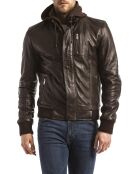 Veste en Cuir Brezon marron
