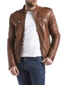 Veste en Cuir Brisbane cognac