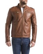 Veste en Cuir Brisbane cognac
