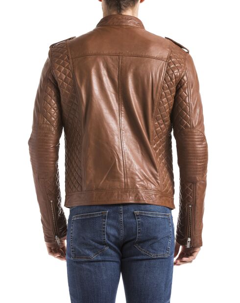 Veste en Cuir Brisbane cognac