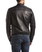 Veste en Cuir Douro marine