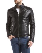 Veste en Cuir Ebro noire