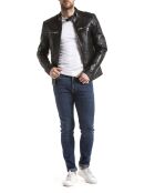 Veste en Cuir Idannus noire