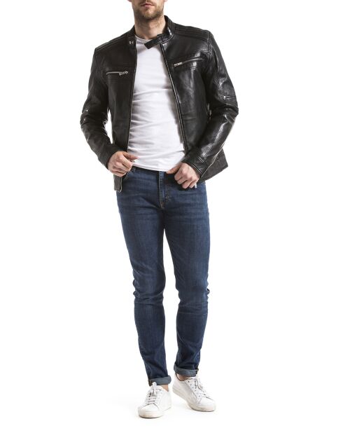Veste en Cuir Idannus noire