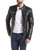 Veste en Cuir Idannus noire