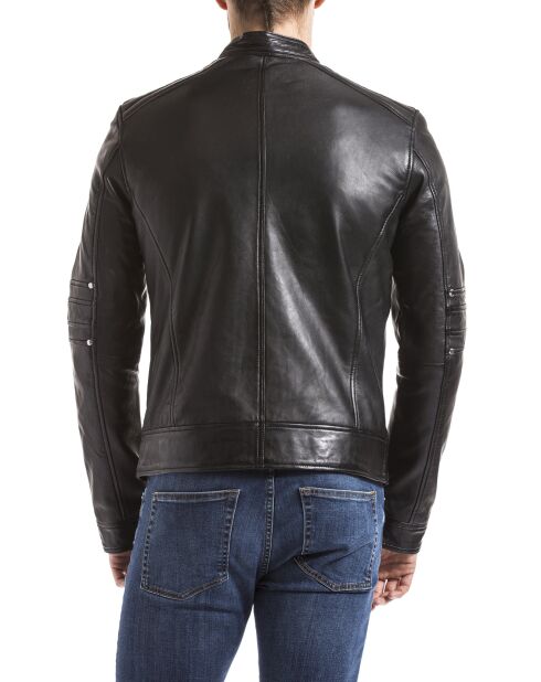 Veste en Cuir Idannus noire