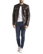Veste en Cuir Idannus marron