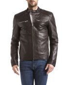 Veste en Cuir Idannus marron