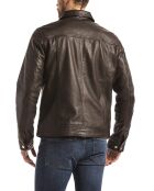 Veste en Cuir Koluton marron