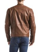 Veste en Cuir Tchar cognac