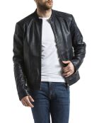 Veste en Cuir Tchar marine