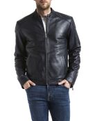 Veste en Cuir Tchar marine