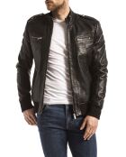 Veste en Cuir Tobol noire