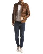 Veste en Cuir Tobol cognac