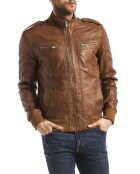 Veste en Cuir Tobol cognac