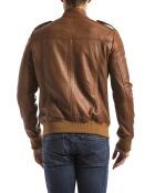 Veste en Cuir Tobol cognac