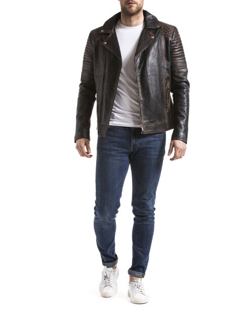 Veste en Cuir Varus marron vintage