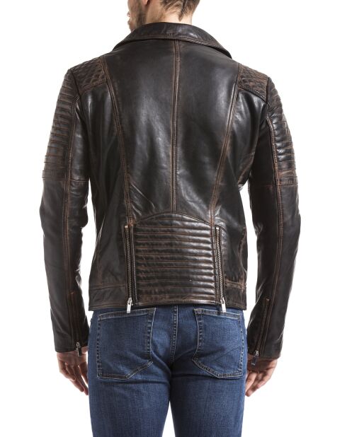 Veste en Cuir Varus marron vintage