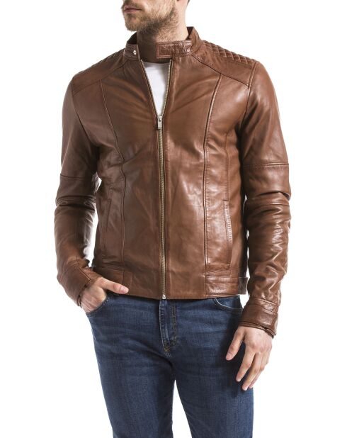 Veste en Cuir Yangtze cognac