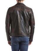 Veste en Cuir Zambezi marron vintage