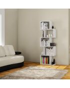 Bibliothèque Meric blanche - 60x179x30 cm