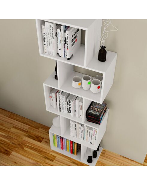 Bibliothèque Meric blanche - 60x179x30 cm