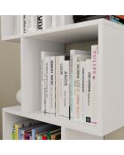 Bibliothèque Meric blanche - 60x179x30 cm