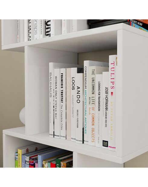 Bibliothèque Meric blanche - 60x179x30 cm