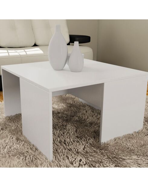 Tables basses encastrables Orcanta blanches - 60x36x60 cm