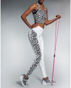 Legging Irbis 200 deniers blanc/panthère