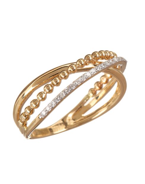 Ring Enlace-MOI Diamonds aus 0,08 Karat Gelbgold