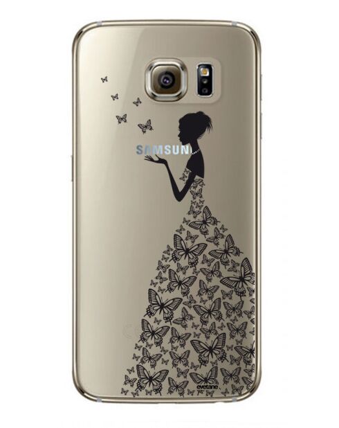 Coque Silhouette papillon Samsung Galaxy S6 noire
