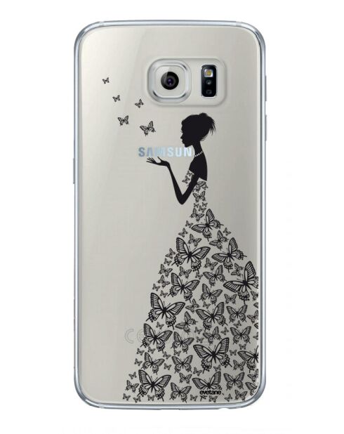 Coque Silhouette papillon Samsung Galaxy S6 noire