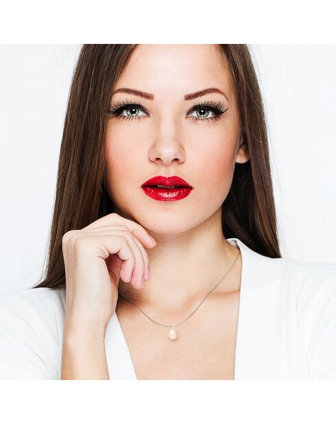 Collier Argent Perle d'Eau Douce rose