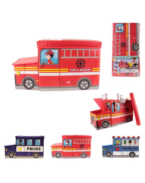 Coffre de rangement bus coloris aléatoire - 30.6x5.5x62.7 cm