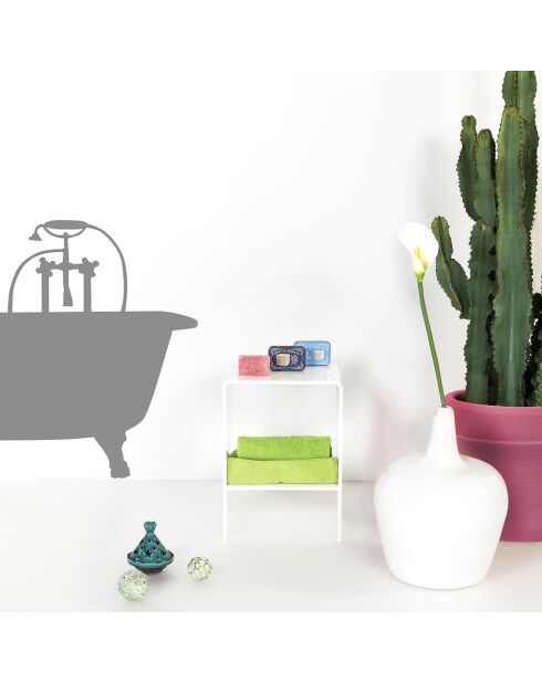 Table basse/chevet Atina blanche - 32x29x45 cm