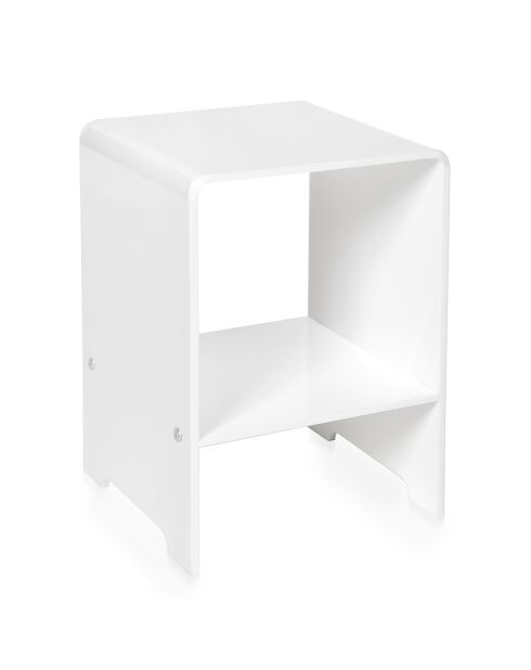 Table basse/chevet Atina blanche - 32x29x45 cm