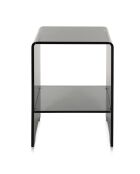 Table basse/chevet Atina fumé transparent - 32x29x45 cm