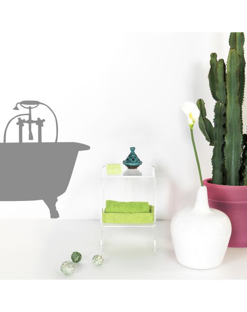 Table basse/chevet Atina transparente - 32x29x45 cm
