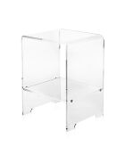 Table basse/chevet Atina transparente - 32x29x45 cm